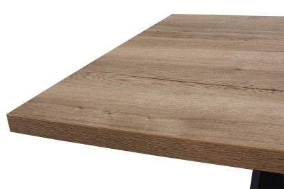 Стол DikLine ZL140 дуб галифакс / черный/опоры черные