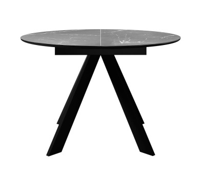 Стол DikLine SKC100 d1000 Керамика Серый мрамор/подстолье черное/опоры черные