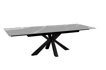 Стол DikLine SFE140 Керамика Серый мрамор/подстолье черное/опоры черные (2 уп.)