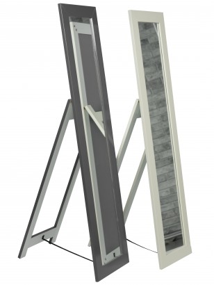 Зеркало напольное BeautyStyle 8 (138х35х45) в классическом стиле, серый графит