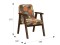 Кресло Ретро ткань геометрия (87х68х68) в классическом стиле, коричневый, орех