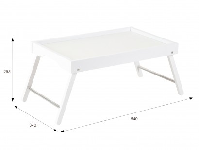 Столик-поднос Селена (25,5х54х34) в скандинавском стиле, белый