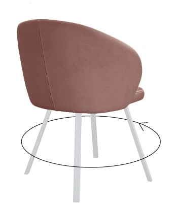 Стул DikLine 258 поворотный, Z34 пудра, ножки белые