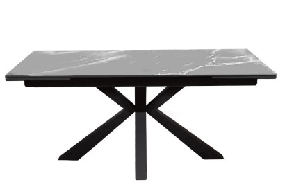 Стол DikLine SFE160 Керамика Серый мрамор/подстолье черное/опоры черные (2 уп.)