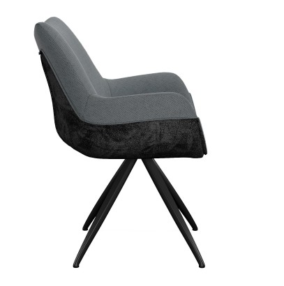 Стул DikLine 350 поворотный MZ08/TW11 серый, ножки черные