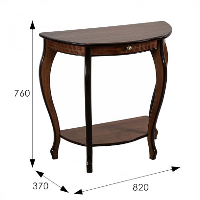 Консоль Элегант Л (76х82х37) в классическом стиле, орех