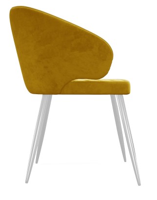 Стул DikLine 255 микровелюр Z280 апельсин, ножки белые