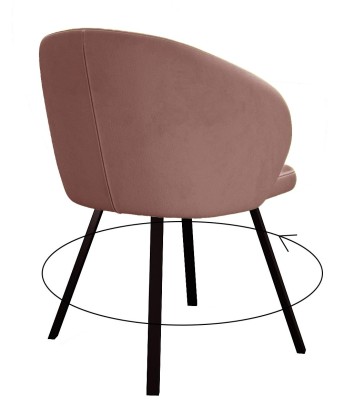 Стул DikLine 258 поворотный, Z34 пудра, ножки черные