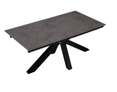 Стол DikLine SFE160 Керамика мрамор Бронза/подстолье черное/опоры черные (2 уп.)