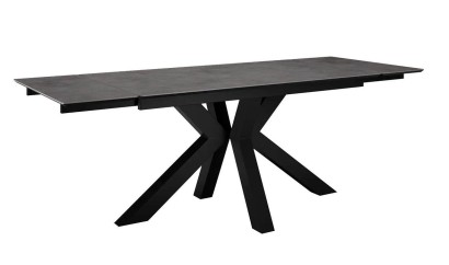 Стол DikLine SFE160 Керамика мрамор Бронза/подстолье черное/опоры черные (2 уп.)