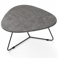 Стол журнальный Лючия 7101 (37х69,5х68,5) в стиле лофт, мокрый асфальт, черный Стол журнальный Лючия 7101 (37х69,5х68,5) в стиле лофт, мокрый асфальт, черный