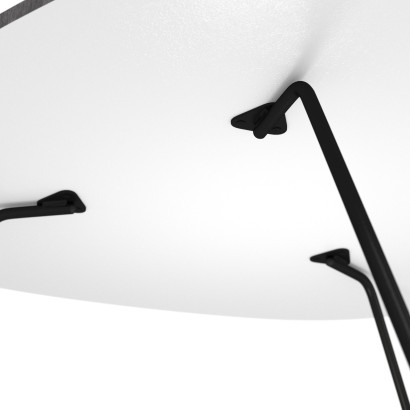 Стол журнальный Лючия 7101 (37х69,5х68,5) в стиле лофт, мокрый асфальт, черный