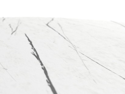 Стол журнальный Лючия 7101 (37х69,5х68,5) в стиле лофт, белый мрамор, черный