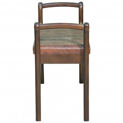 Скамья для прихожей с подлокотниками мягкая (68х108х40) в классическом стиле, шоколад,орех