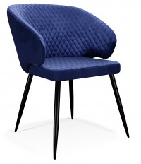 Стул DikLine 255 микровелюр К17 синий, ножки черные Стул DikLine 255 микровелюр К17 синий, ножки черные