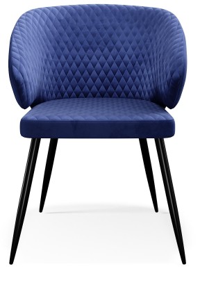 Стул DikLine 255 микровелюр К17 синий, ножки черные