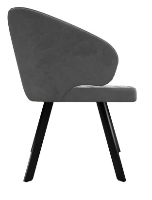 Стул DikLine 265 поворотный,  Z28 серый, ножки черные