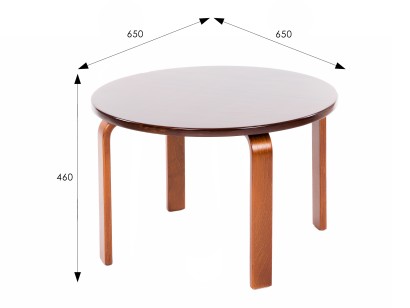 Стол журнальный Морейн (46х65х65) в скандинавском стиле, вишня