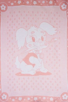 Одеяло Хлопок 100%, рисунок Заяц розовый (арт.02-11) 100x140 арт. Odeylo zayc rozov 02-11