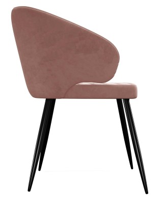 Стул DikLine 255 микровелюр Z34 пудра, ножки черные