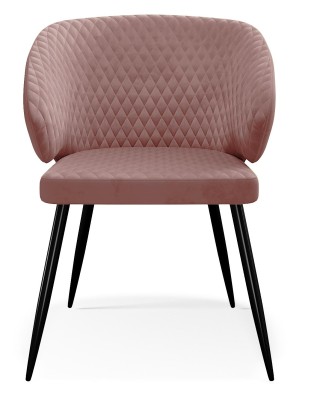 Стул DikLine 255 микровелюр Z34 пудра, ножки черные