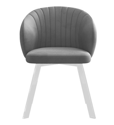 Стул DikLine 258 поворотный, Z28 серый, ножки белые