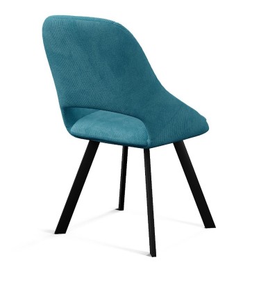 Стул DikLine 247 поворотный, AN12 бирюза, ножки черные