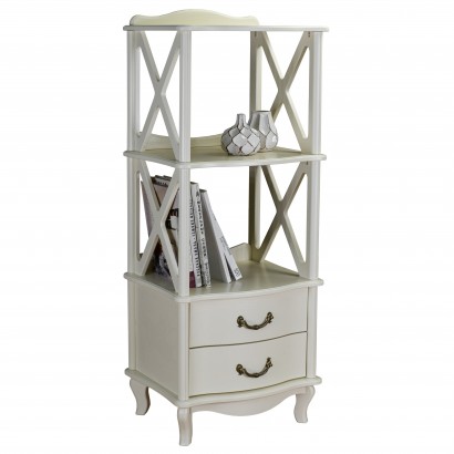 Этажерка Джульетта 2 уровня, Л (124,4х49,8х40,4) в классическом стиле, дуб шампань