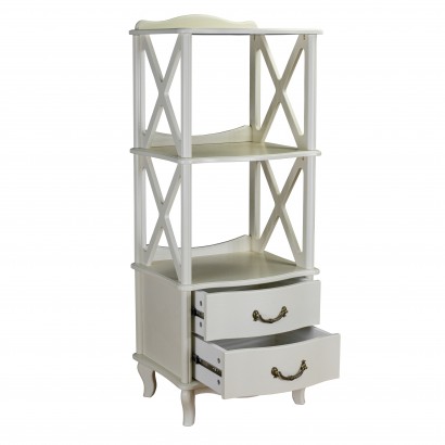 Этажерка Джульетта 2 уровня, Л (124,4х49,8х40,4) в классическом стиле, дуб шампань