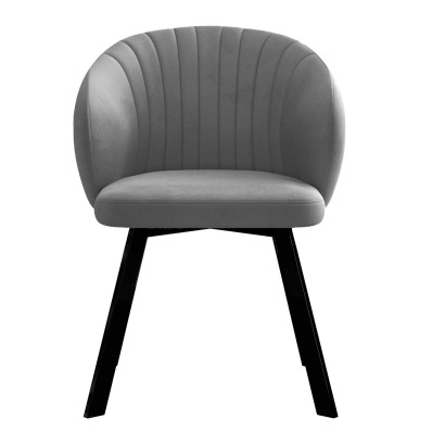 Стул DikLine 258 поворотный, Z28 серый, ножки черные