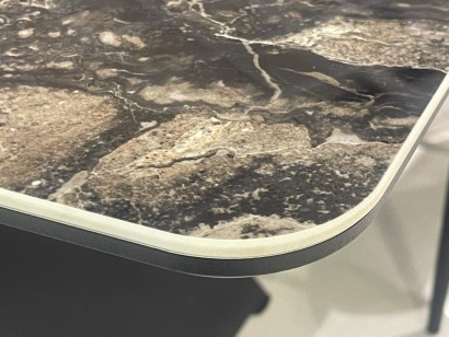 Стол DikLine SKY220 Керамика Amadeus/подстолье черное/опоры черные (2 уп.)