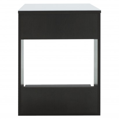 Стол журнальный BeautyStyle 3 (61,5х45х45) в стиле техно, венге, стекло белое