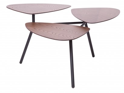 Стол журнальный Флорэ американский (55х83х83) в скандинавском стиле, орех американский