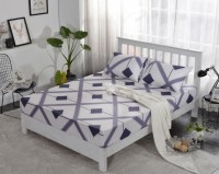 Простынь сатин на резинке печатная PCT-R-299, 180x200 белый арт. PCT-R-299