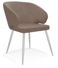 Стул DikLine 255 микровелюр Z48 капучино, ножки белые Стул DikLine 255 микровелюр Z48 капучино, ножки белые