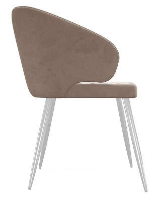 Стул DikLine 255 микровелюр Z48 капучино, ножки белые