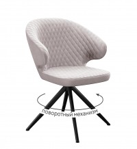 Стул DikLine 356 поворотный E52 бежевый, ножки черные