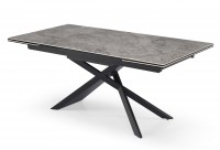 Стол DiklLine KZ180 керамика мрамор серый С35 глянец/опоры черные (2 уп)