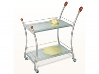 Стол сервировочный Поло (82х75х42) в стиле техно, металлик, матовое Стол сервировочный Поло (82х75х42) в стиле техно, металлик, матовое