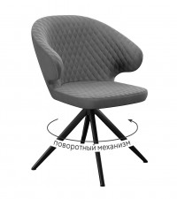 Стул DikLine 356 поворотный E31 серый, ножки черные