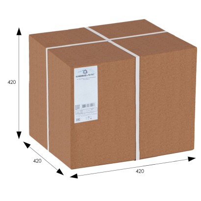 Банкетка BeautyStyle 6, модель 400 ткань (40х40х40) в скандинавском стиле, полоса коричневый