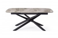 Стол DikLine KE180 керамика серый мрамор С21 глянец/опоры черные) (2 уп)