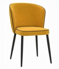 Стул DikLine 347 E54 горчичный, ножки черные