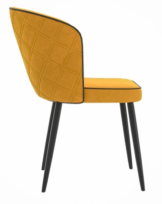 Стул DikLine 347 E54 горчичный, ножки черные
