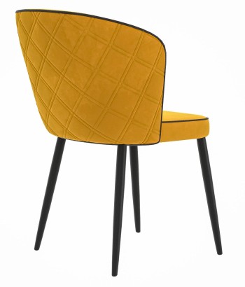 Стул DikLine 347 E54 горчичный, ножки черные