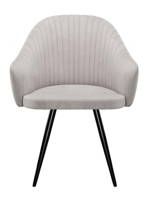 Стул DikLine 439 поворотный, C103 крем, ножки черные