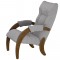 Кресло для отдыха Модель 61 Ткань (98х58х92) в скандинавском стиле, ультра смок, орех антик