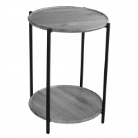Стол журнальный BeautyStyle 21 (60,5х47х47) в стиле лофт, гикори grey, черный Стол журнальный BeautyStyle 21 (60,5х47х47) в стиле лофт, гикори grey, черный
