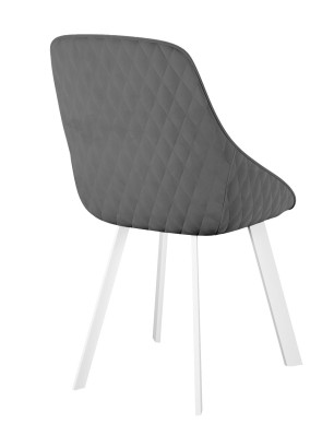 Стул DikLine 246 поворотный, Z28 серый, ножки белые