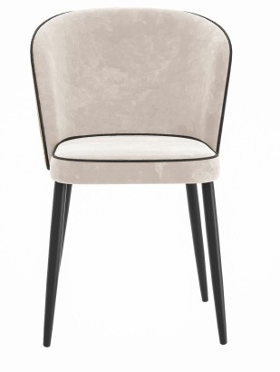 Стул DikLine 347 E52 бежевый, ножки черные